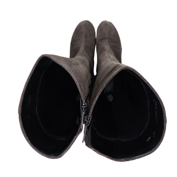 Gabor Shoes Womens 10 Wedge Boots Suede Knee High Zip Fashion Rinkata Patchwork - Picture 11 of 16